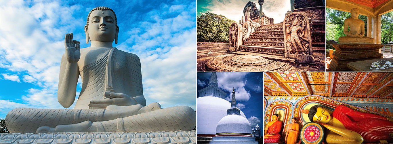 Mihintale Rock Temple sunset above Anuradhapura